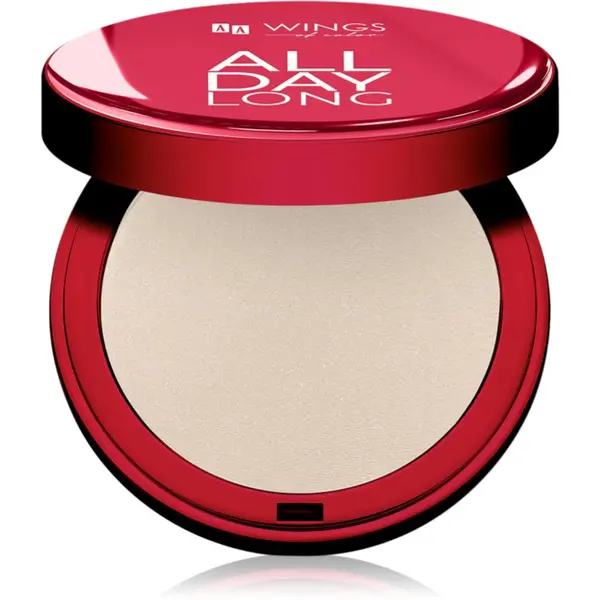 AA Wings of Color AA Wings of Color All Day Long Pressed Setting Powder компактна пудра с матиращ ефект цвят 01 Light-Natural 9 гр.