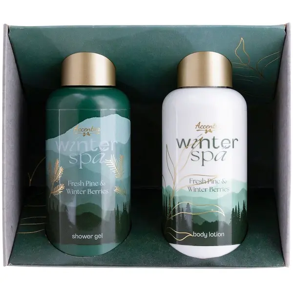 Accentra Accentra Winter Spa Fresh Pine & Winterberries подаръчен комплект за вана аромати Fresh Pine & Winterberries