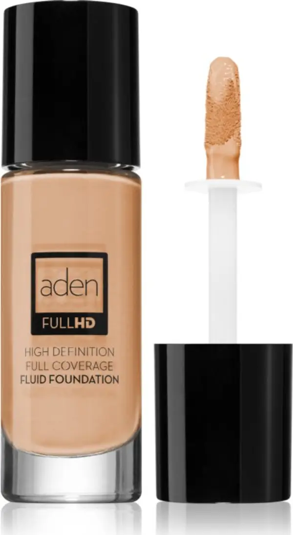 Aden Cosmetics Aden Cosmetics Full HD Fluid Foundation дълготраен течен фон дьо тен цвят 02 Ivory 20 мл.