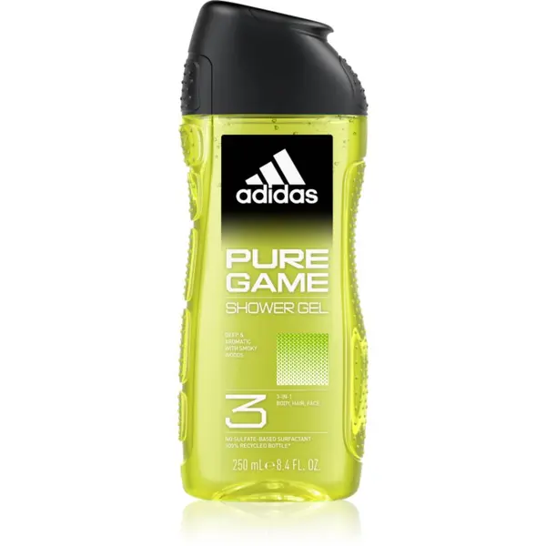 Adidas Adidas Pure Game душ-гел за лице, тяло и коса 3 в 1 за мъже 250 мл.