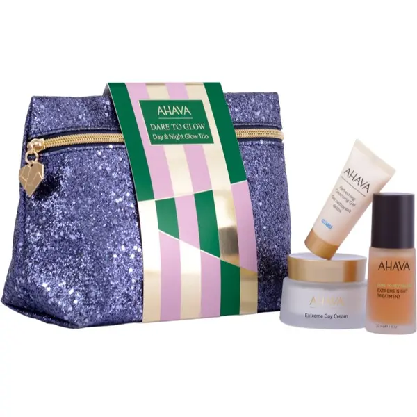 Ahava AHAVA Dare to Glow Day & Night Glow Trio подаръчен комплект за хидратиране и изпъване на кожата
