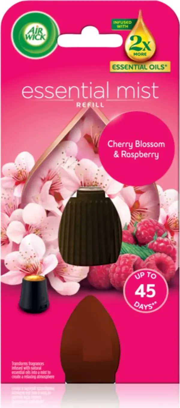 Air Wick Air Wick Essential Mist Cherry Blossom & Raspberry пълнител за арома дифузери 20 мл.
