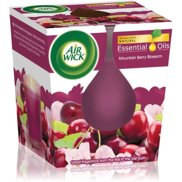 Air Wick Air Wick Essential Oil Mountain Berry Blossom ароматна свещ 105 гр.