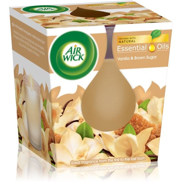 Air Wick Air Wick Essential Oil Vanilla & Brown Sugar ароматна свещ 105 гр.
