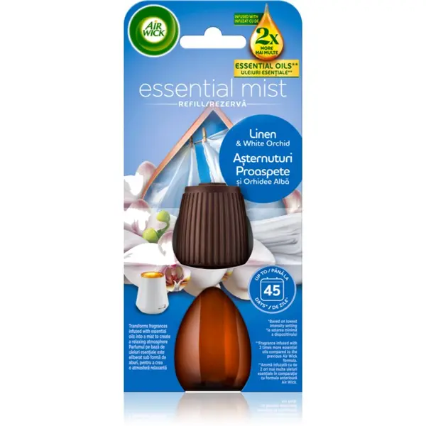 Air Wick Air Wick Essential Oils Linen & White Orchid пълнител за арома дифузери 20 мл.