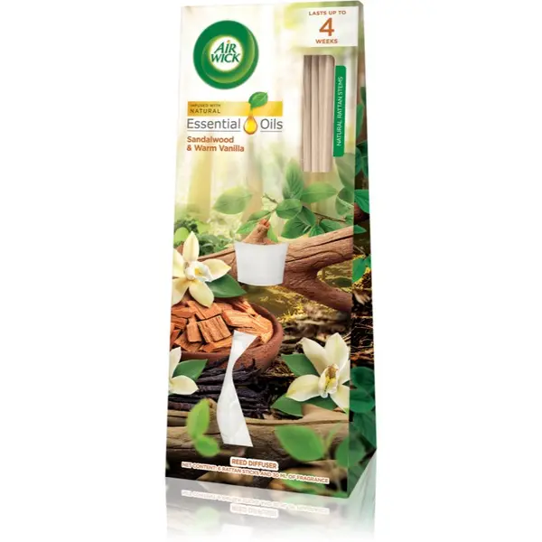 Air Wick Air Wick Essential Oils Sandalwood & Warm Vanilla aроматизиращ дифузер с пълнител 30 мл.