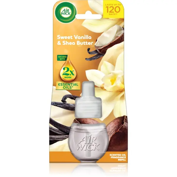 Air Wick Air Wick Essential Oils Sweet Vanilla & Shea Butter пълнител за електрически дифузер 19 мл.