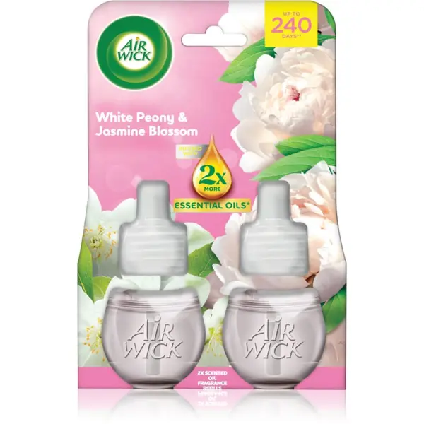 Air Wick Air Wick Essential Oils White Peony & Jasmine Blossom пълнител за електрически дифузер 2x19 мл.