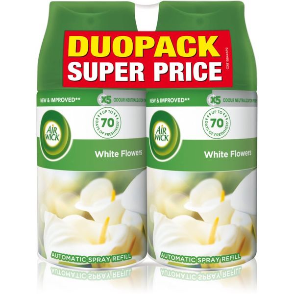 Air Wick Air Wick Freshmatic White Flowers ароматизатор за въздух пълнител с аромат DUO 2x250 мл.
