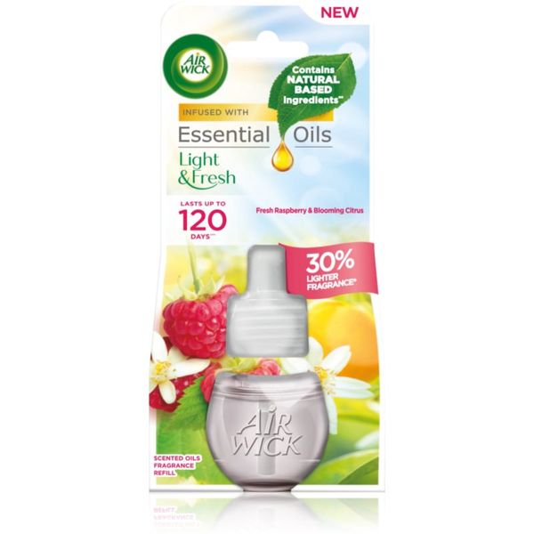 Air Wick Air Wick Light & Fresh Fresh Raspberry & Blooming Citrus пълнител за арома дифузери 19 мл.