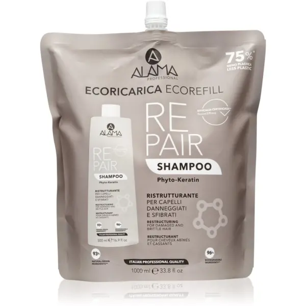 Alama Professional Alama Professional Repair Shampoo възстановяващ шампоан Eco Refill 1000 мл.