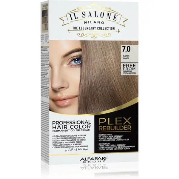 Alfaparf Milano Alfaparf Milano Il Salone Milano Plex Rebuilder перманентната боя за коса цвят 7.0 - Blonde 1 бр.