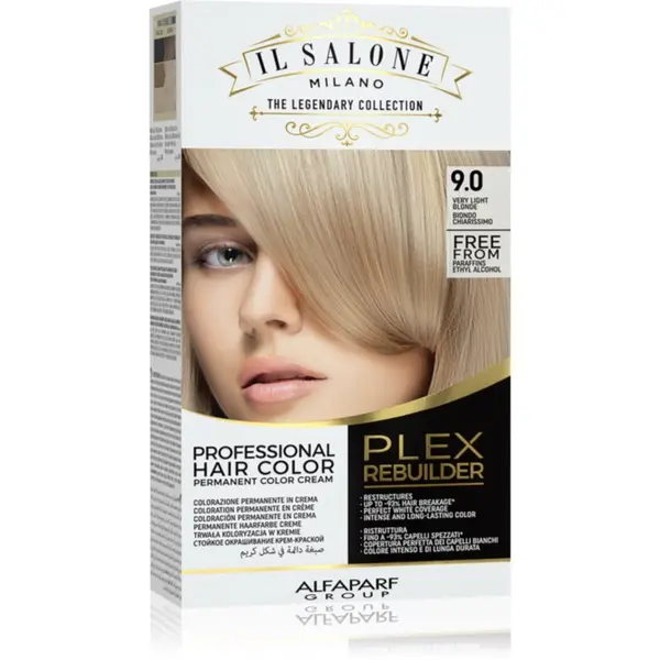 Alfaparf Milano Alfaparf Milano Il Salone Milano Plex Rebuilder перманентната боя за коса цвят 9.0 - Very Light Blonde 1 бр.