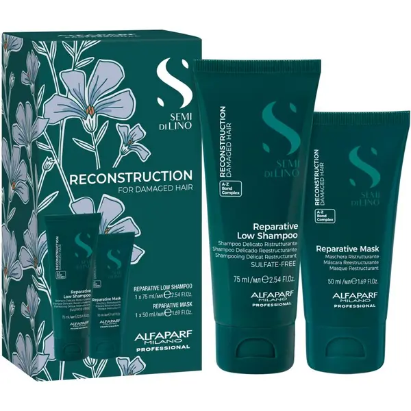 Alfaparf Milano Alfaparf Milano Semi di Lino Reconstruction Minisize Kit комплект за пътуване за увредена коса