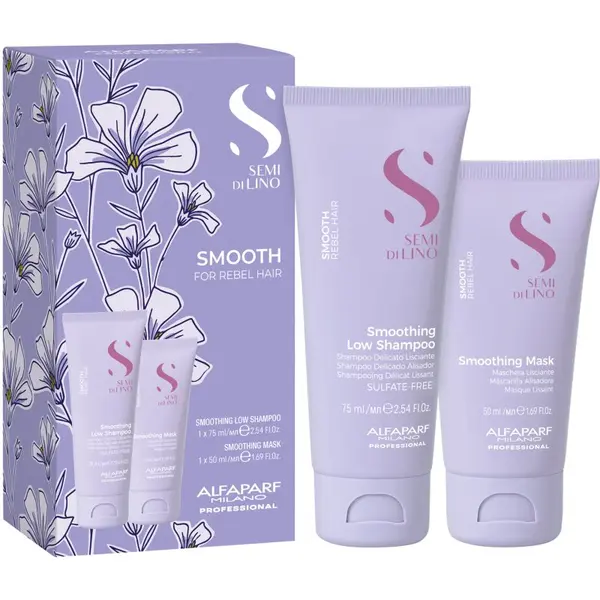 Alfaparf Milano Alfaparf Milano Semi di Lino Smooth Minisize Kit комплект за пътуване за непокорна коса