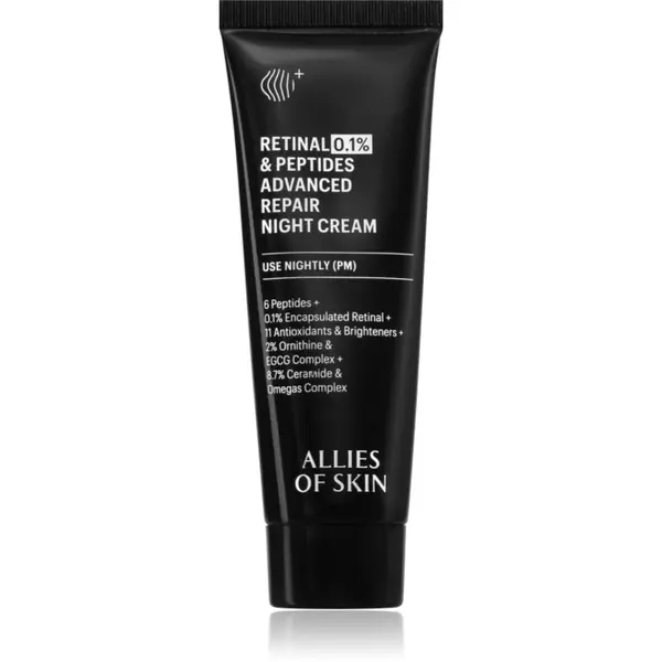 Allies of Skin Allies of Skin 0.1% Retinal & Peptides Advanced Repair Night Cream ревитализиращ нощен крем 20 мл.