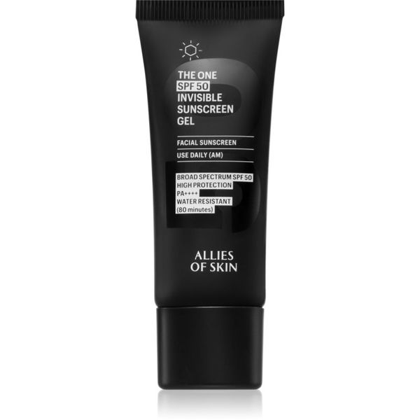 Allies of Skin Allies of Skin Deluxe The One SPF 50 Invisible Sunscreen Gel слънцезащитен крем за лице с висока UV защита SPF 50 20 мл.