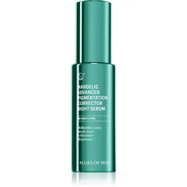 Allies of Skin Allies of Skin Mandelic & Peptides Advanced Pigmentation Corrector Night Serum нощен серум за равномерен тен на кожата 30 мл.