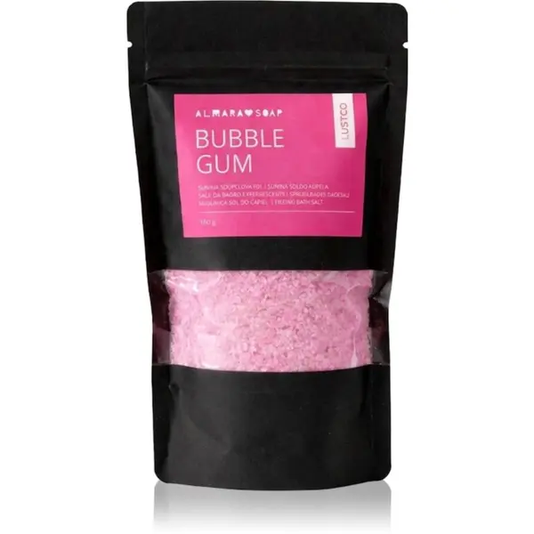Almara Soap Almara Soap Bath Salt Bubble Gum оцветяваща сол за вана 180 гр.