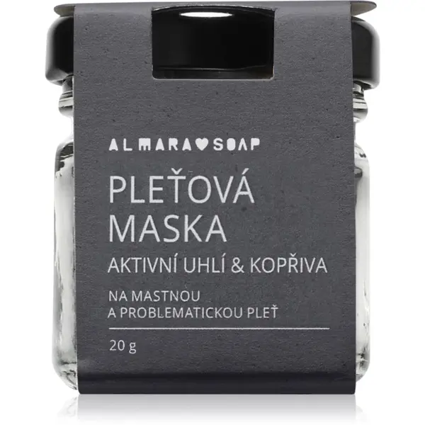 Almara Soap Almara Soap Face Active Charcoal & Nettle маска за лице за мазна и проблемна кожа 20 гр.
