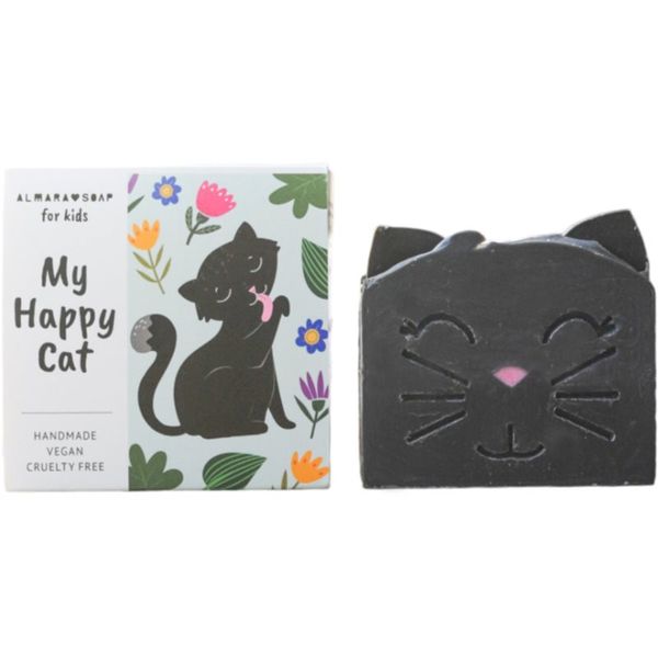 Almara Soap Almara Soap For Kids My Happy Cat ръчно произведен сапун с аромат на праскова за деца  100 гр.