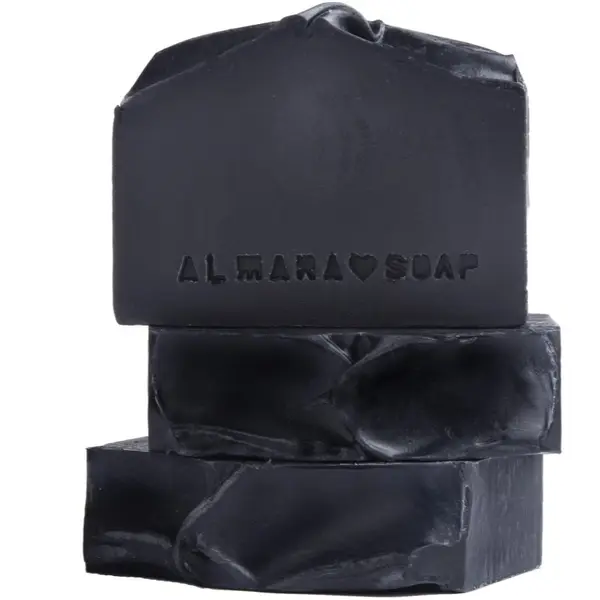 Almara Soap Almara Soap Natural Black As My Soul естествен твърд сапун за мазна и проблемна кожа 90 гр.
