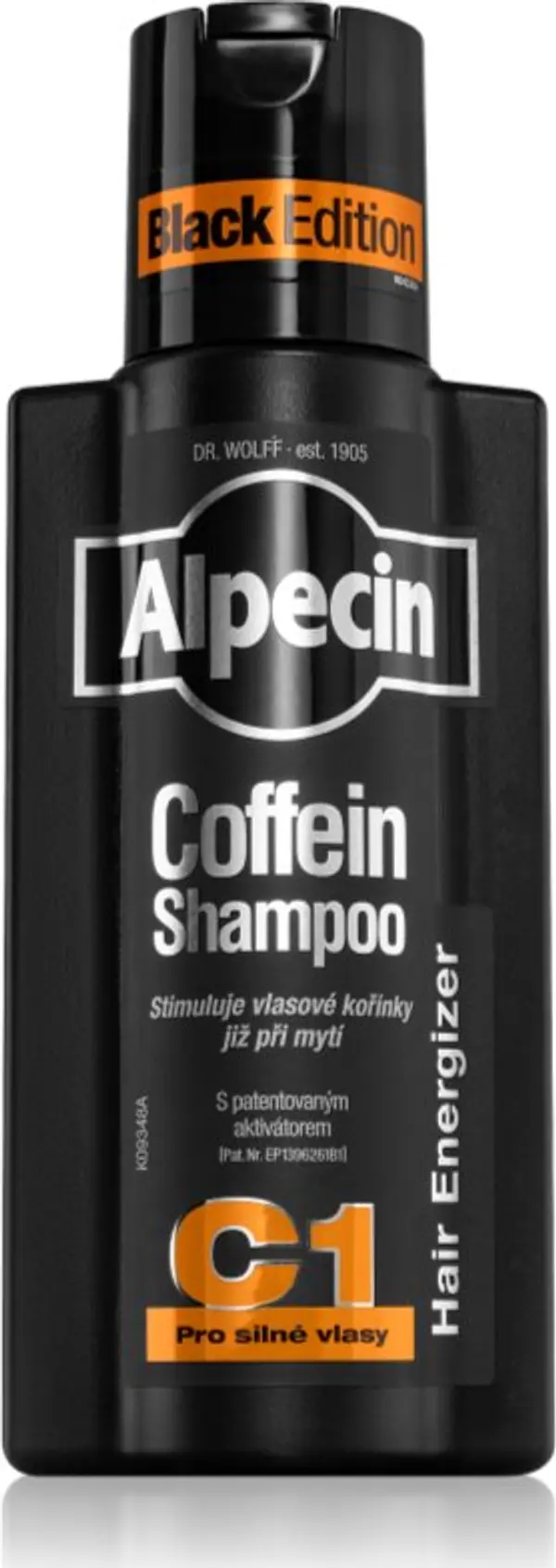 Alpecin Alpecin Coffein Shampoo C1 Black Edition шампоан с кофеин за мъже стимулиращ растежа на косата 250 мл.