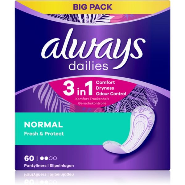 Always Always Dailies Normal Fresh & Protect дамски превръзки 60 бр.