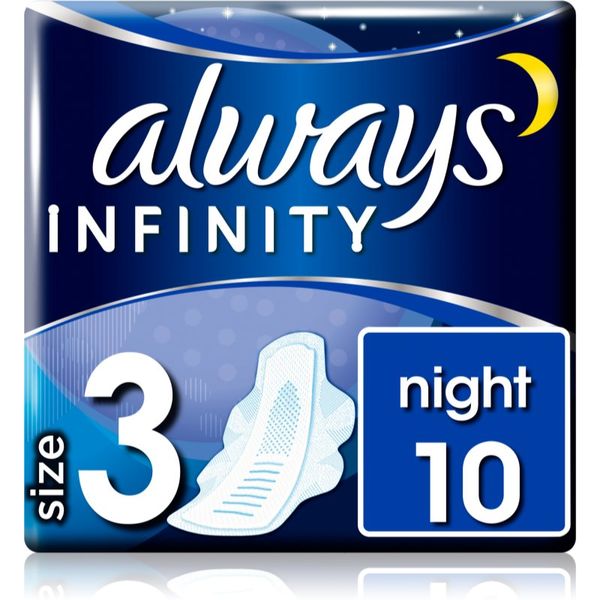 Always Always Infinity Night Size 3 санитарни кърпи за нощ 10 бр.