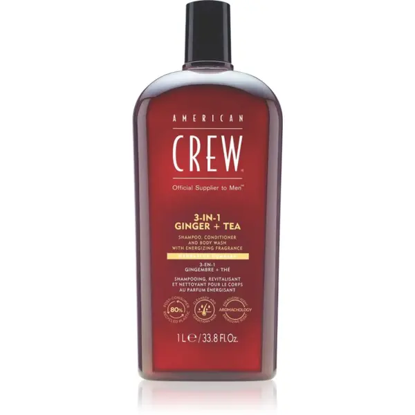 American Crew American Crew 3 in 1 Ginger + Tea 3 в 1 шампоан, балсам и душ гел за мъже 1000 мл.