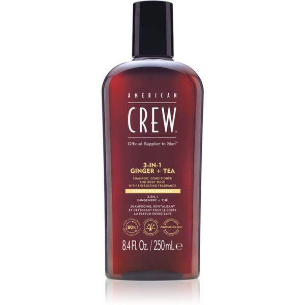 American Crew American Crew 3 in 1 Ginger + Tea 3 в 1 шампоан, балсам и душ гел за мъже 250 мл.