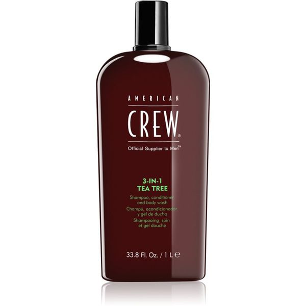 American Crew American Crew Hair & Body 3-IN-1 Tea Tree шампоан, балсам и душ гел 3 в 1 за мъже 1000 мл.