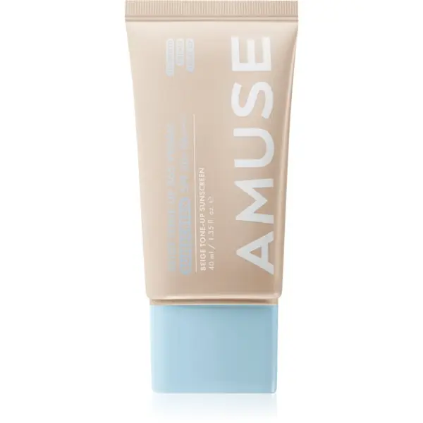 AMUSE AMUSE Beige Tone-Up 365 Vegan Sunscreen тониращ слънцезащитен флуид да уеднакви цвета на кожата SPF 50+ 40 мл.