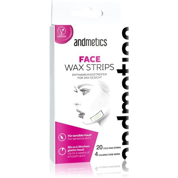 andmetics andmetics Wax Strips Face восъчни ленти за епилация за лице 20 бр.