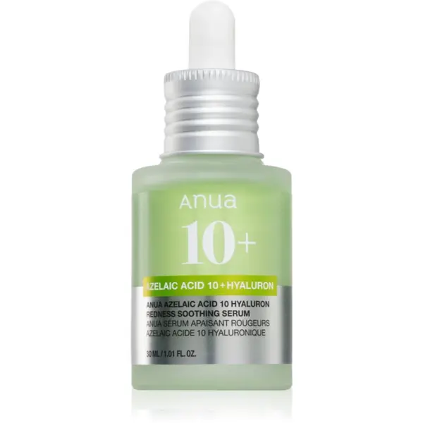 Anua Anua Azelaic Acid 10+ Hyaluron Redness Soothing Serum успокояващ серум срещу зачервяване на кожата с хидратиращ ефект 30 мл.