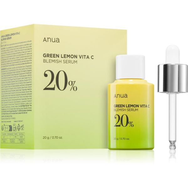 Anua Anua Green Lemon Vita C Blemish Serum Mask озаряваща платнена маска против бръчки 25 мл.
