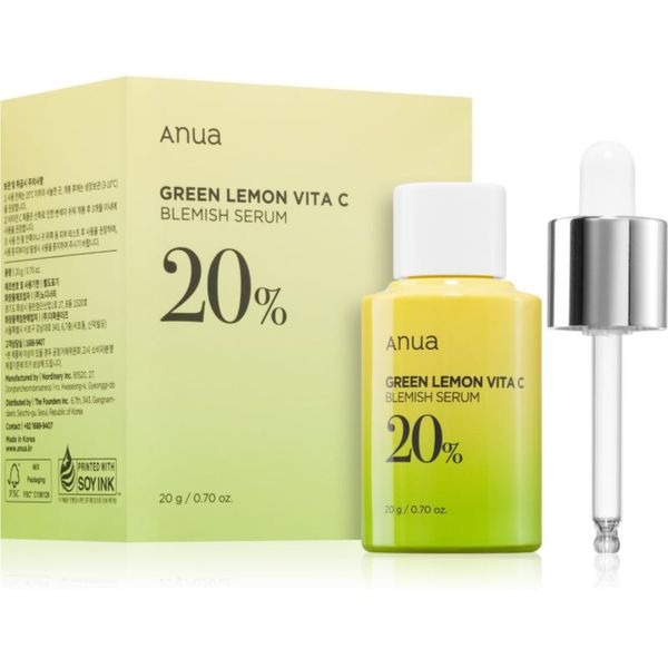 Anua Anua Green Lemon Vita C Blemish Serum озаряващ серум с витамин С за проблемна кожа, акне 20 мл.