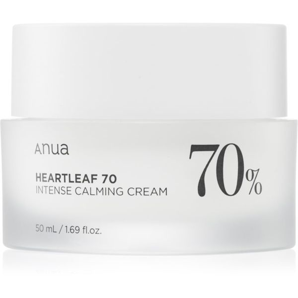 Anua Anua Heartleaf 70% Intense Calming Cream интензивен успокояващ и защитен крем за всички видове кожа, включително и чувствителна 50 мл.