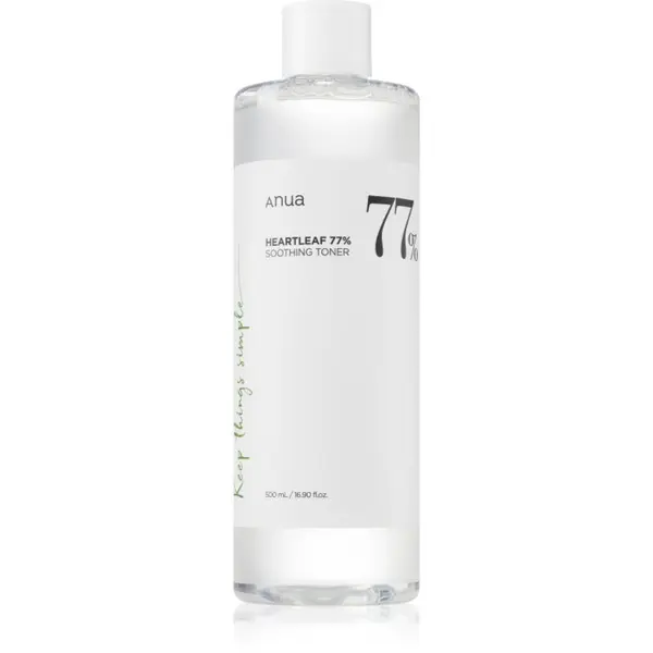 Anua Anua Heartleaf 77% Soothing Toner почистващ и успокояващ тоник възстановяващ кожната бариера 500 мл.
