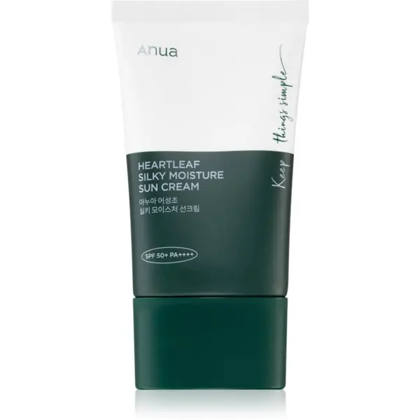 Anua Anua Heartleaf Silky Moisture Sun Cream интензивно хидратиращ дневен крем SPF 50+ 50 мл.