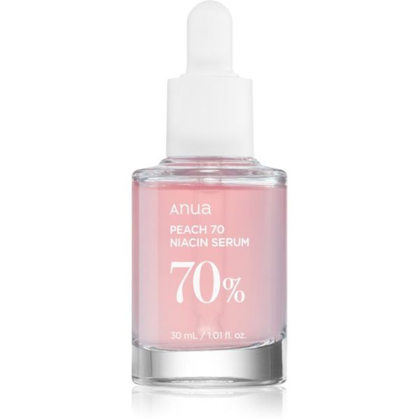 Anua Anua Peach 70% Niacin Serum озаряващ хидратиращ серум за разширени пори и бръчки 30 мл.