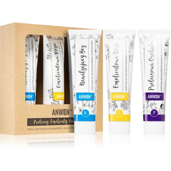Anwen Anwen Proteins . Emollients . Humectants балсам за ежедневна употреба 3 x100 ml High porosity(изгодна опаковка)