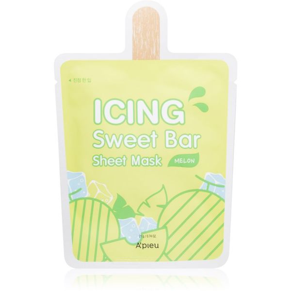A’pieu A’pieu Icing Sweet Bar Mask Melon успокояваща платнена маска 21 гр.
