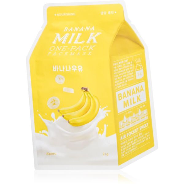 A’pieu A’pieu One-Pack Milk Mask Banana подхранваща платнена маска 21 мл.