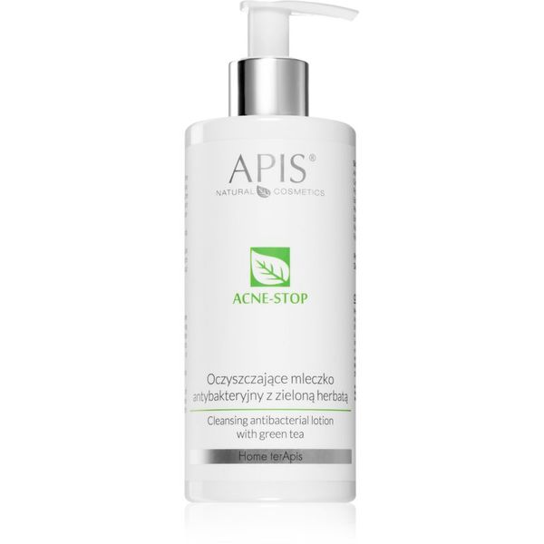 Apis Natural Cosmetics Apis Natural Cosmetics Acne-Stop Home TerApis почистващо и отстраняващо грим мляко със зелен чай 300 мл.
