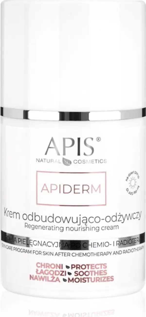 Apis Natural Cosmetics Apis Natural Cosmetics Apiderm дневен крем за регенерация и подхранване на лицето SPF 10 50 мл.