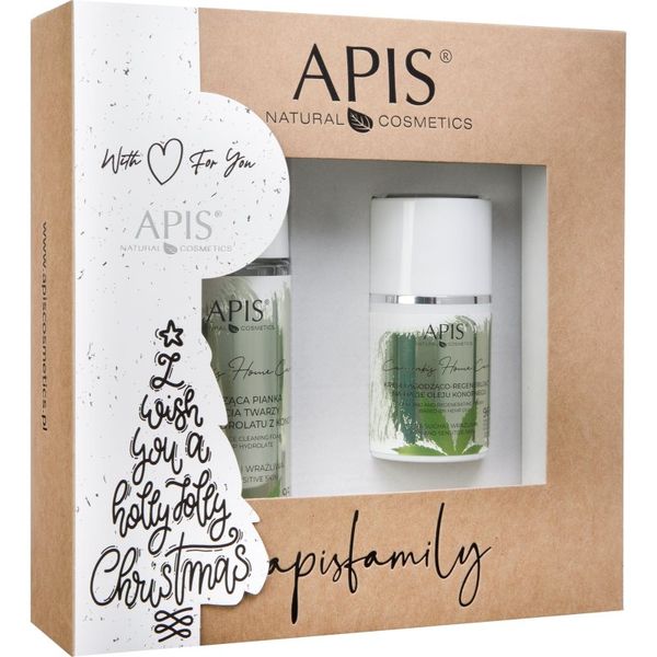 Apis Natural Cosmetics Apis Natural Cosmetics Cannabis Home Care подаръчен комплект за лице 2 бр.