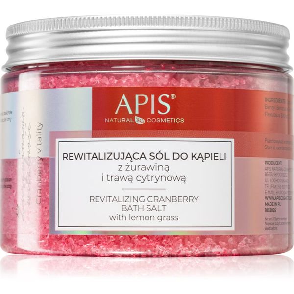 Apis Natural Cosmetics Apis Natural Cosmetics Cranberry Vitality сол за релаксираща вана с минерали от Мъртво море 650 гр.