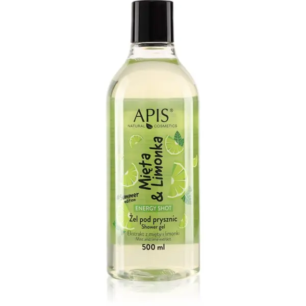 Apis Natural Cosmetics Apis Natural Cosmetics Energy Shot Mint & Lime енергизиращ душ-гел 500 мл.