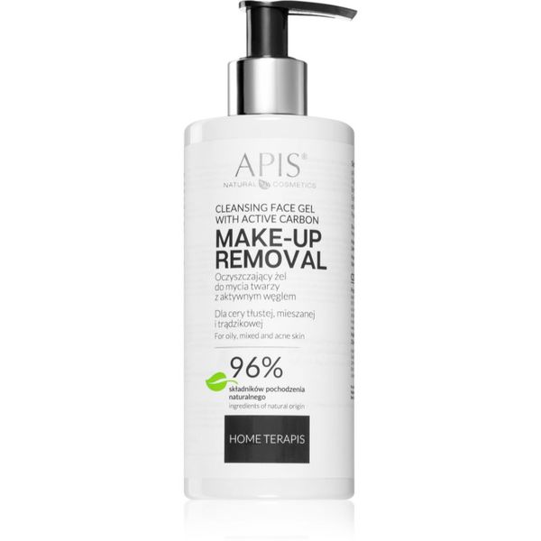 Apis Natural Cosmetics Apis Natural Cosmetics Home TerApis почистващ гел с активен въглен за мазна и проблемна кожа 300 мл.
